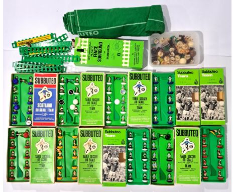Subbuteo, a group of boxed HW &amp; LW Teams to include Scotland, Newcastle United and similar. Conditions appear to be Poor 