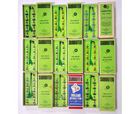 Subbuteo Table Football, a boxed HW team group to include Crystal Palace, Manchester City, Brazil and others. Conditions appe