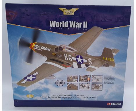 Corgi Aviation Archive&nbsp;World War II Europe &amp; Africa AA34402&nbsp;P-51D-10-NA Mustang &lsquo;Old Crow&rsquo;, 1:32 sc