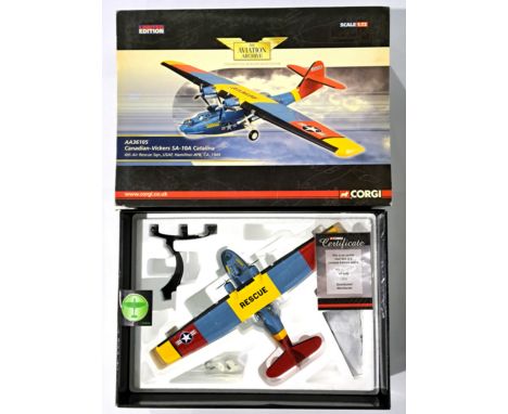 Corgi Aviation Archive, a boxed 1:72 scale AA36105 Canadian-Vickers SA-10A Catalina 4th Air Rescue Sqn. Although unchecked fo