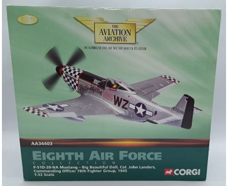 Corgi Aviation Archive&nbsp;Eighth&nbsp;Air Force AA34403&nbsp;P-51D-20-NA Mustang &lsquo;Big Beautiful Doll,&nbsp;1:32 scale