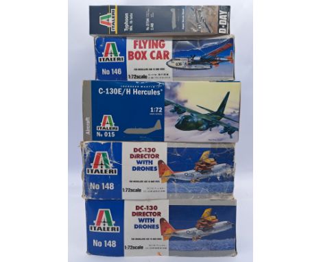 Italeri a boxed 1:72/1:48 scale military aircraft model kits group. Conditions appear Good to Excellent within generally Fair