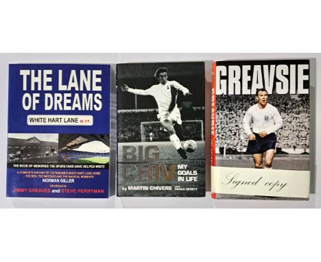 Tottenham Hotspur - "Spurs", a group of 3 Player Signed Hard and Soft Backed Books comprising of "Big Chiv - My Goals In Life