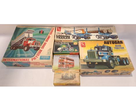 Amt, Merit &amp; Similar, a boxed Group of Mixed Scale Commercial Vehicle Model Kits. Although unchecked for completeness con