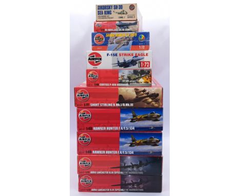 Airfix a boxed 1:72/1:48 scale military aircraft model kit group. Conditions appear Good Plus to Excellent (with most kit par
