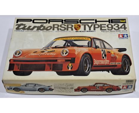 Tamiya 1:12 scale, ITEM120207500 - Porsche Turbo RSR Type 934. Condition appears Good Plus to Excellent (with instructions, t