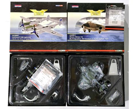 Corgi Aviation Archive, a boxed pair of 1:72 scale Military Aircraft. Although unchecked for completeness condition appears g