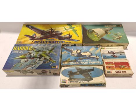 Revell, a boxed Group of Mixed Scale Model Kits. Although unchecked for completeness condition appears Fair Plus to Good Plus