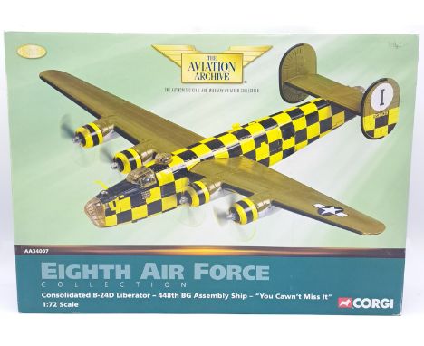 Corgi Aviation Archive, a boxed 1:72 scale AA34007 Consolidated B-24D Liberator. Although unchecked for completeness conditio