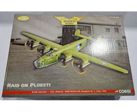 Corgi Aviation Archive 1/72nd scale US34013 Raid on Ploesti Collection - B-24D Liberator "Jerk's Natural" 328th BS/93rd BG, B
