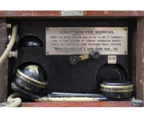 Two WWI era GPO travelling No 110 mark 234 telephones