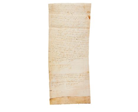 Charter recording the transfer of rights to vineyards in central Spain, in medieval Spanish and signed by Muslim parties in A