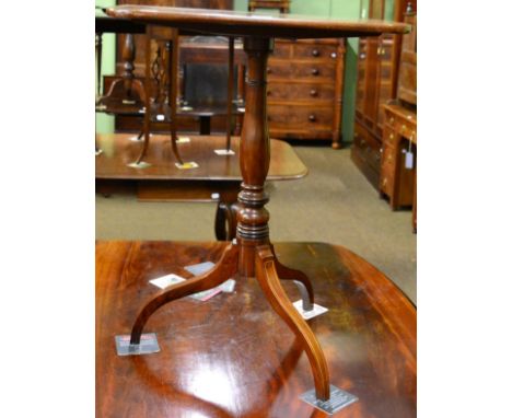 A Regency mahogany and rosewood cross-banded tripod table 