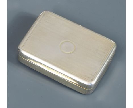 A George III silver snuffbox, by Phipps and Robinson, London 1808, of rectangular form, the body engine turned all over, plai