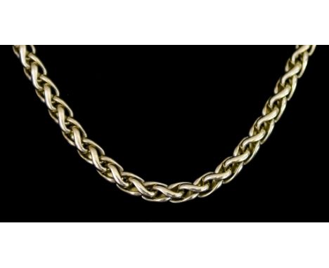 A 9ct Gold Twisted Link Chain, Modern, 410mm overall, gross weight 36.7g