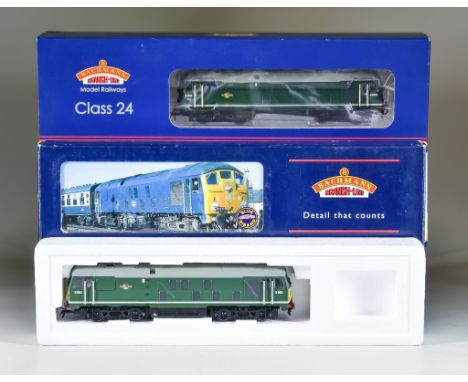 Two Bachmann OO Gauge Class 24 Diesel Engines, comprising - 32429,D5011,  BR Green and 32-430a, D5030, BR plain Green