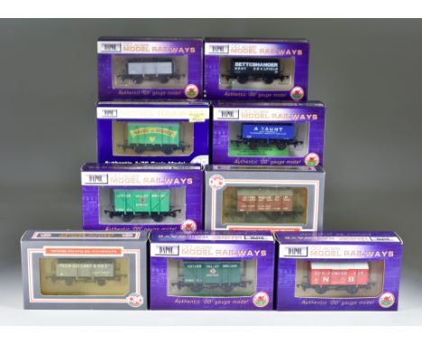 A Quantity of Dapol "OO" Gauge Wagons, comprising - a Pitch Collard &amp; Co Ltd. Wagon, a Cotton Powder &amp; Co. Ltd, two R