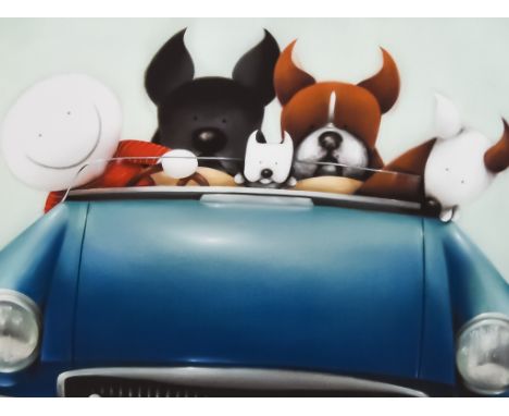 ***Doug Hyde (Born 1972) - Limited Edition Coloured Print - "Boy Racers", No. 271/595, signed and titled, 21ins x 28ins, in m