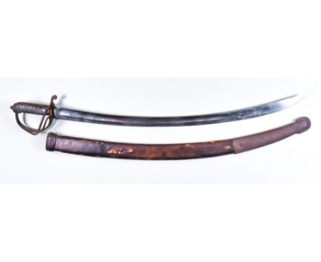 A Good World War I Calvary Sabre by Wilkinson, bright steeled fullered blade, 31ins, marked crown over 1916, and Wilkinson to