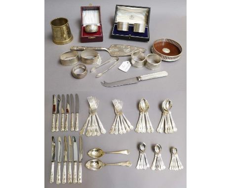 Silver Napkins, Plated Flatware, etc