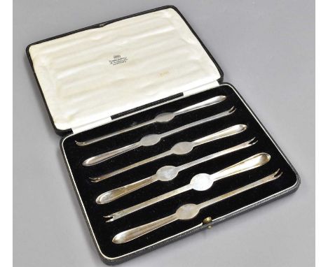 A Cased Set of Six George V Lobster-Picks, George Howson, Sheffield, 1931, each of typical form in fitted case, the case 23.2