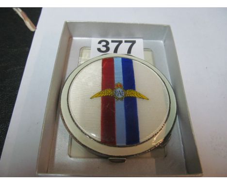 A RAF enamel silver compact