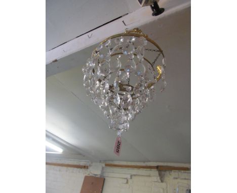 A basket ceiling light