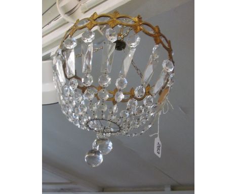 A basket ceiling light