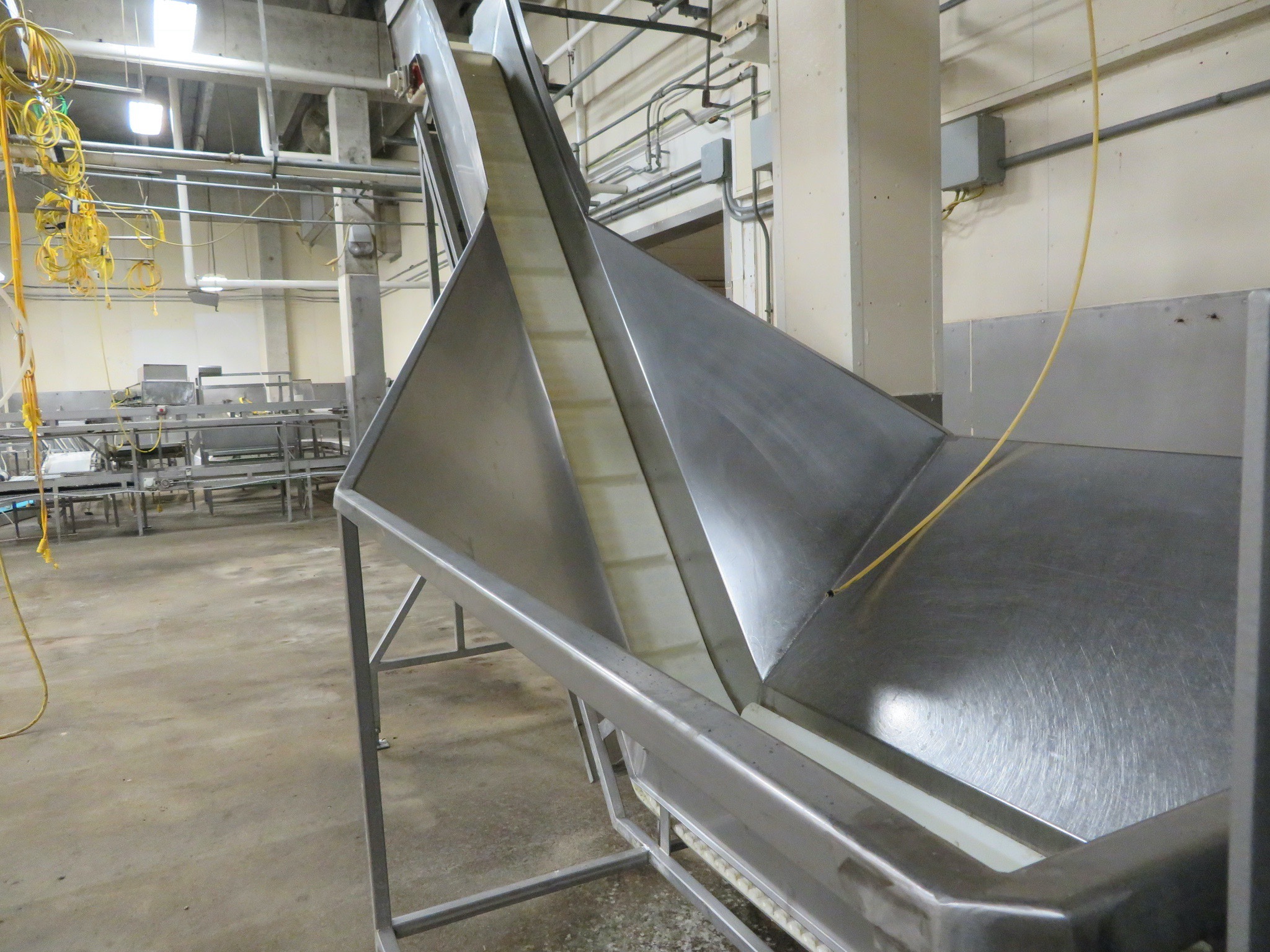 Stainless Steel Hopper Conveyor, 6' x 6' Hopper, 116" Discharge Height Rigging & Loading Fee
