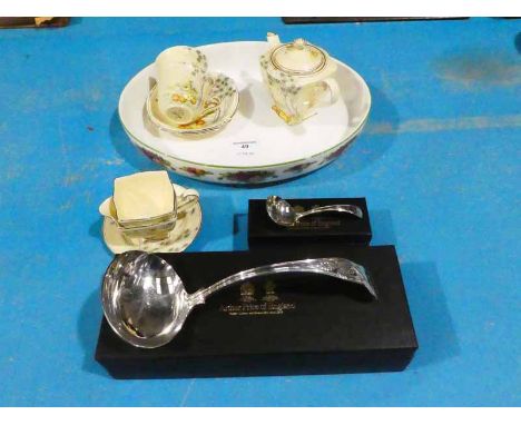 Royal Winton Art Deco 8 piece tea for two, Royal Albert oval Dish, Arthur Price Soup Ladle &amp; Sauce Ladle