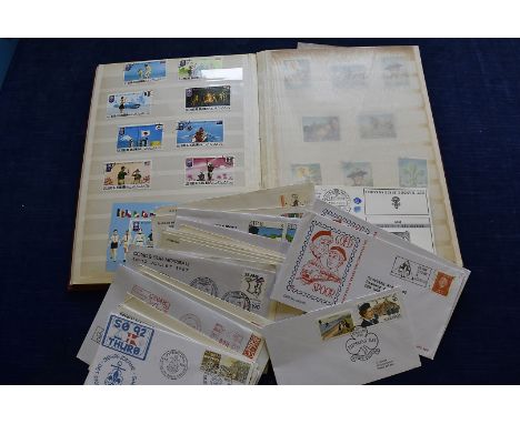 A collection of 20th century stamps and First Day Covers, including a stock book dedicated to Scout interest world stamps, al