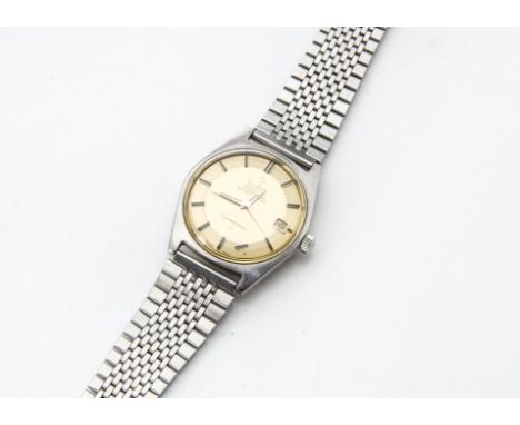 A c1970s Omega Automatic Chronometer stainless steel gentleman's wristwatch, circular 34mm case, with a later added gold colo