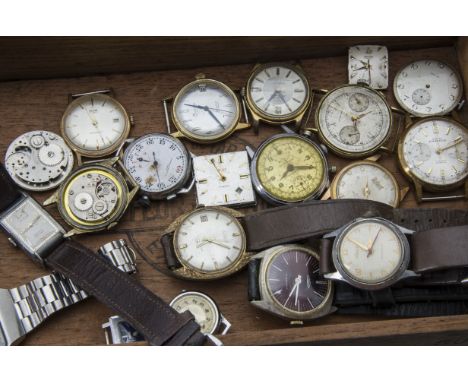 A collection of vintage and modern wristwatches, all AF and predominantly for spares and repairs as most with issues, includi