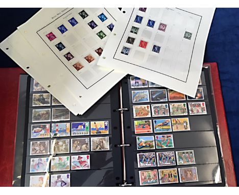 Eight folders of Royal Mail First Day Covers, together a GB stamp album (9) 
