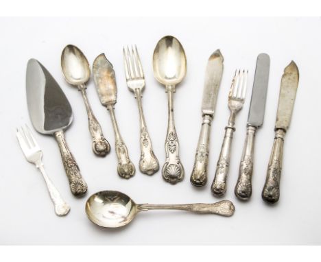 A vintage canteen of kings pattern silver plated cutlery  