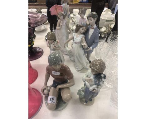 Six Lladro figures