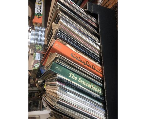 A collection of vinyl records, LP's inc. Beatles, Rolling Stones etc.