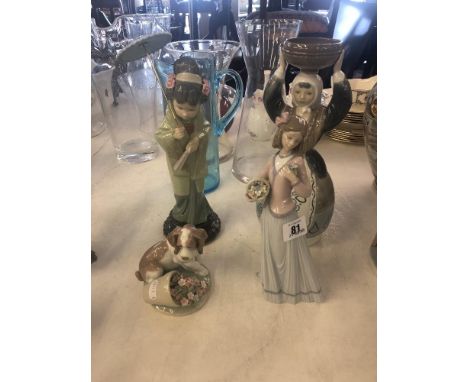 Five Lladro figures