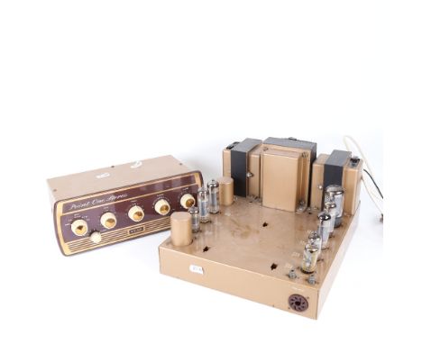 LEAK - a Vintage Stereo 20 valve amplifier, and a matching Point One Stereo Pre-Amp (2) 