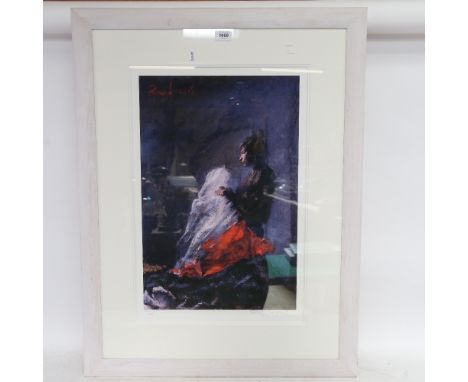 Rolf Harris, colour print, Alma, signed and numbered in pencil, framed, overall frame dimensions 88cm x 67cm, Certificate of 