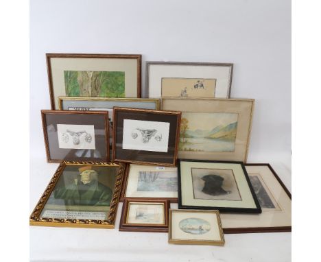 A group of prints and engravings 
