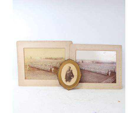 2 large scale military Regiment photographs, with Gillman &amp; Co Photographers blind stamp, and another military portrait (