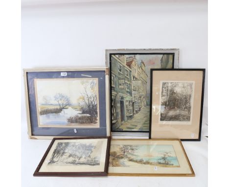 A group of various paintings and prints 