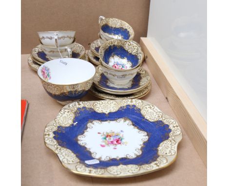 A Crown Staffordshire tea and cake service for 6 people 