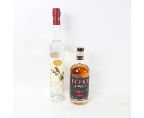 2 bottles of Grappa, including Domus and Marolo (2) 
