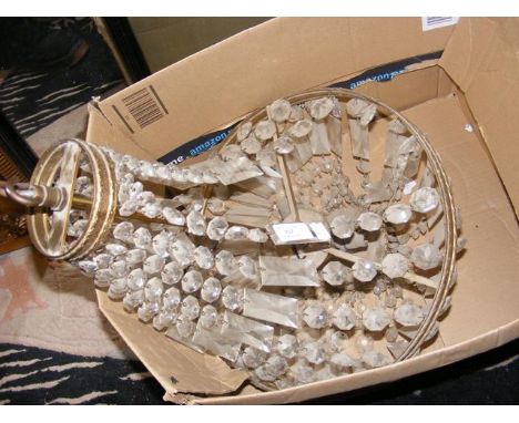 A crystal drop ceiling light