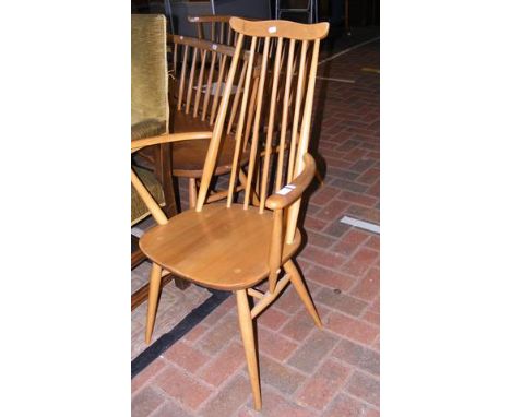 A retro Ercol stick back armchair