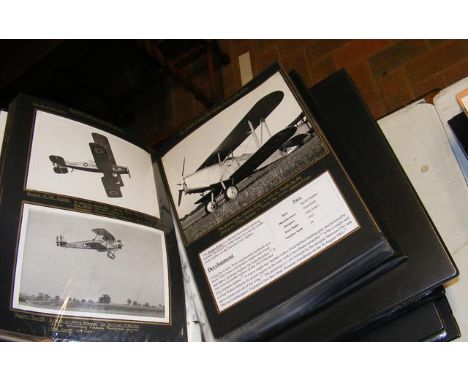 Three albums containing First and Second World War aeronautical photographs  CONDITION REPORT Approximately 73, 95 and 107 ph