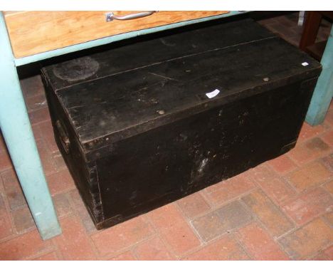 An old wooden trunk 