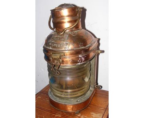 An old ship's masthead light by Davey's - 44cm high 